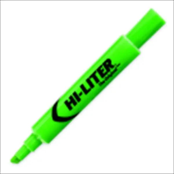 Avery 1054363 Hi-Liter Desk Style Non-Toxic Highlighter, Chisel Tip, Fluorescent Green, Pack - 12