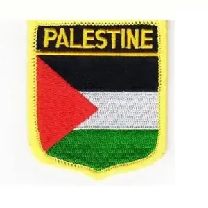 PALESTINE  SHIELD FLAG EMBROIDERED PATCH -- IRON-ON -- NEW 2.5" x 2.75"