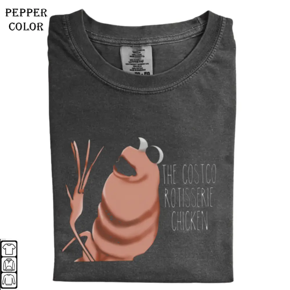 The Costco Rotisserie Chicken Meme Shirt, Funny Marcus The Worm Graphic Top, Cozy Winter Sweatshirt, Unisex Cotton Graphic Top T-Shirt, Unisex Cotton Crewneck Top for Daily Wear