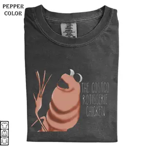 The Costco Rotisserie Chicken Meme Shirt, Funny Marcus The Worm Graphic Top, Cozy Winter Sweatshirt, Unisex Cotton Graphic Top T-Shirt, Unisex Cotton Crewneck Top for Daily Wear