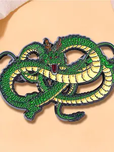 Cute Dragon Design Brooch Pin As Gift, Cartoon Animal Theme Alloy Badge for Daily Vacation Holiday Party Gift Jewelry