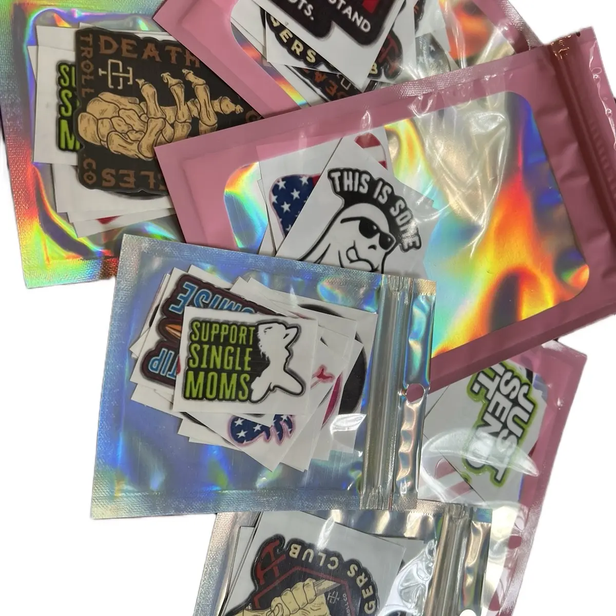 Random 10 piece hard hat stickers