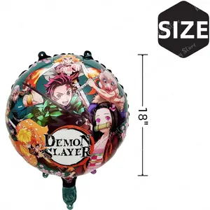 2/4/6Pcs Demon Slayer Party Balloons Anime Foil Balloon Set Baby Shower Birthday Party Decorations Kids Classic Toy Air Gifts