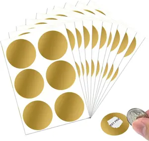 60 count Scratch Off Stickers, 2 inch Round Self-Adhesive Scratch Labels Stickers, Peel and Stick DIY Cards for Private Message, Raffle Card Reward Card Creating