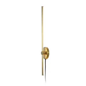 JONATHAN Y Anton 27.25" 1-Light Modern Minimalist Iron Adjustable Bar Integrated Plug-In Sconce Brass Gold: ETL Listed, 700 Lumens, Dimmable