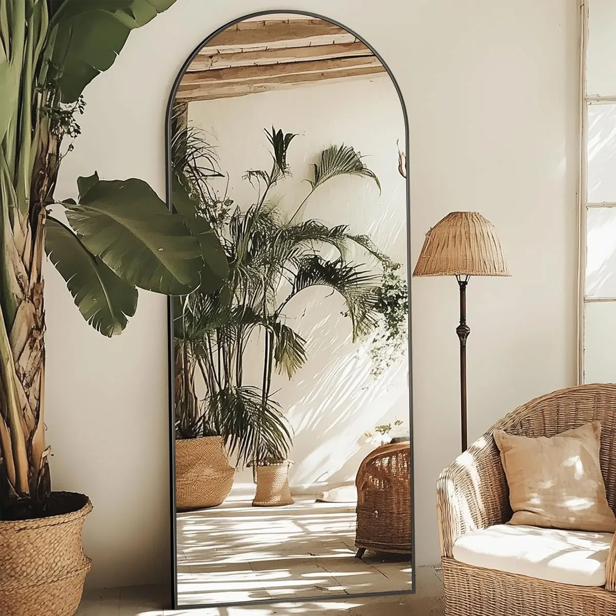 Arched Full Length Floor Mirror 18x 58 Inches Modern Standing Dressing Mirror for Living Room Bedroom Christmas Decor Gift ldea