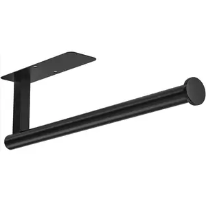 Under Cabinet Paper Towel Holder, 2 Counts Self Adhesive Wall Mounted Paper Towel Holder, Bathroom Supplies for Home Kitchen Dormitory Hotel, Bathroom Accessories