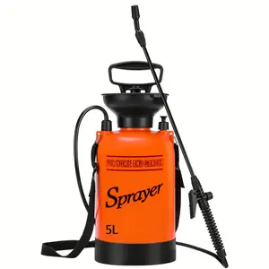 [0.8-2 Gallon Pressurized Sprayer] 1 Set, 0.8-2 Gallon/ 5L Pump Pressure Sprayer, Pressurized Lawn & Garden Water Spray Bottle With Adjustable Shoulder Strap, For Spraying Plants, Garden Watering And Household Cleaning