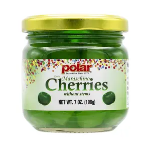 Green Maraschino Cherries Without Stems - 7 oz - 12 Pack