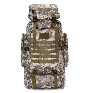 80L Tactical Backpack Military  Travel Bag  Hiking  Backpack for Men, Waterproof  Camping Backpack, Military Rucksack with Molle, for Travel, Climbing, Outdoor Sports