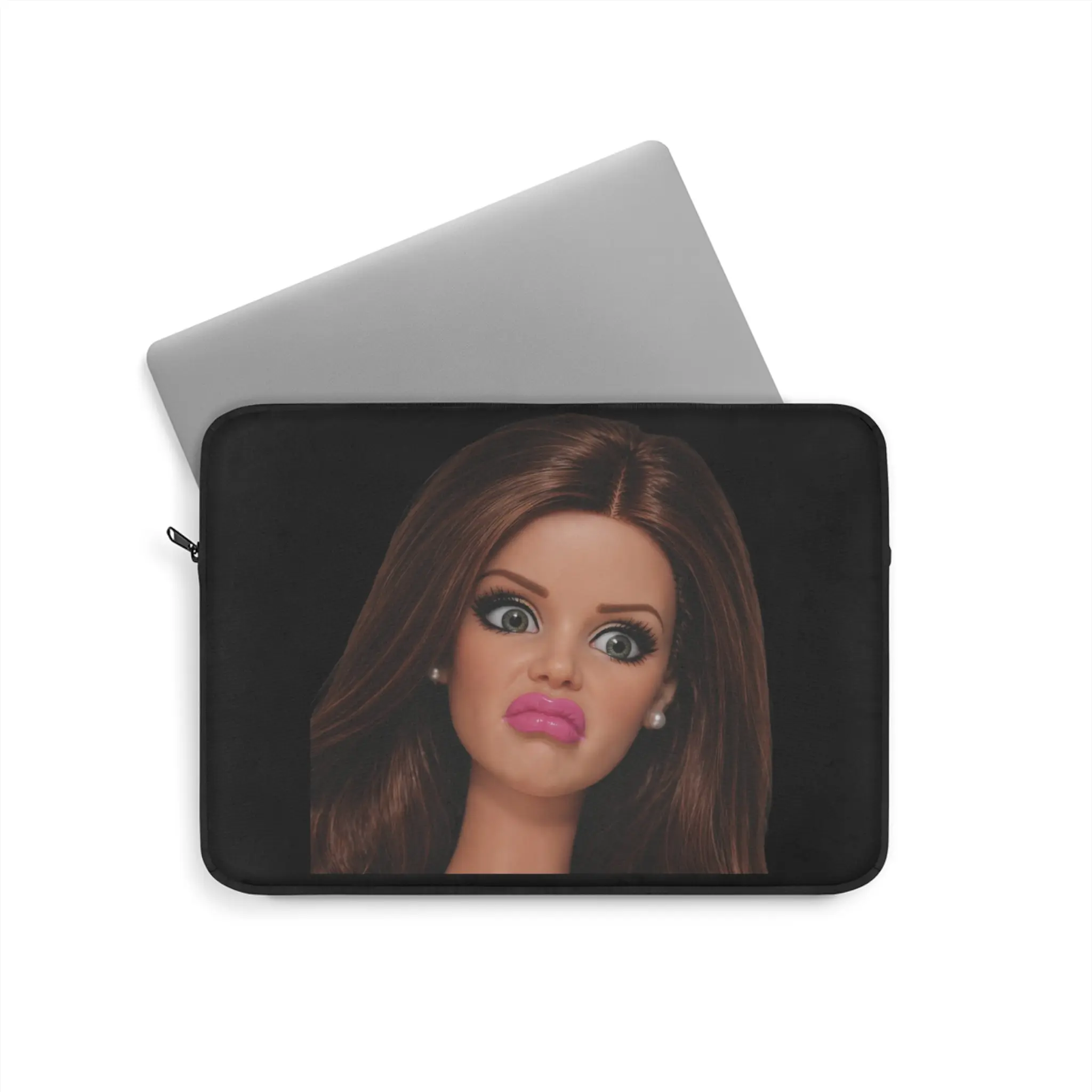 Sassy Doll Face Laptop Sleeve Cute Funny Protective Carry Case