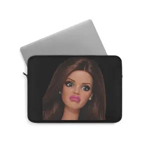 Sassy Doll Face Laptop Sleeve Cute Funny Protective Carry Case