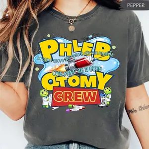 Comfort Colors Phlebotomy Crew Medical Lab Tech Phlebotomist Lab Week 2026 Shirt, Funny Lab Tech Science Laboratory Assistant Graphic Tee