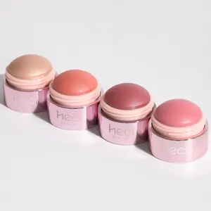 4 Colors Blush Palette, 2 Counts/set Long Lasting Matte Blush & Brush, Soft Focus Look Blush Blush for Daily Makeup Beauty Cosmetics