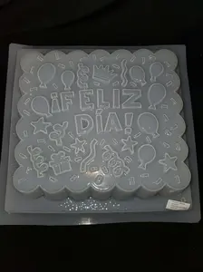 Spanish Feliz Dia Dessert Mold with Decorative Features, Ideal for Crafting and Decorating