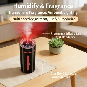 Starlight Car Humidifier Aromatherapy Machine, Car Air Purification Humidifier Freshener Deodorizer, Silent Starlight Atmosphere Lamp, USB Powered Humidifier