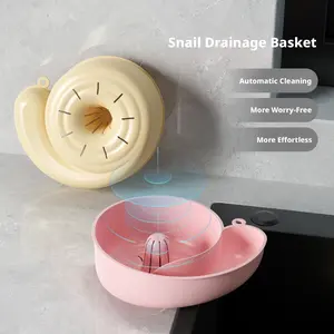 Best‑Selling Summer Household Snail‑Shaped Colander, Multi‑Functional Hollow Storage Basin for Kitchen Washing Vegetables, Rice and Fruits, Large‑Capacity Fruit & Vegetable Drain Basket