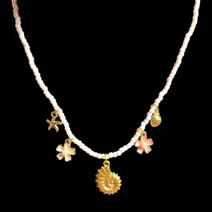 Custom Seed Bead Necklace - Heart Shaped Choker with Necklace Chain, Choose Your Own Pendant, Ideal for Daily Wear