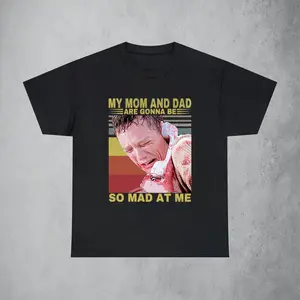 My Mom And Dad Are Gonna Be So Mad At Me Shirt, Scream Ghost Face Matthew Lillard Fan Lover T-Shirt, MATTHEW LILLARD  Casual Fit Fabric Top