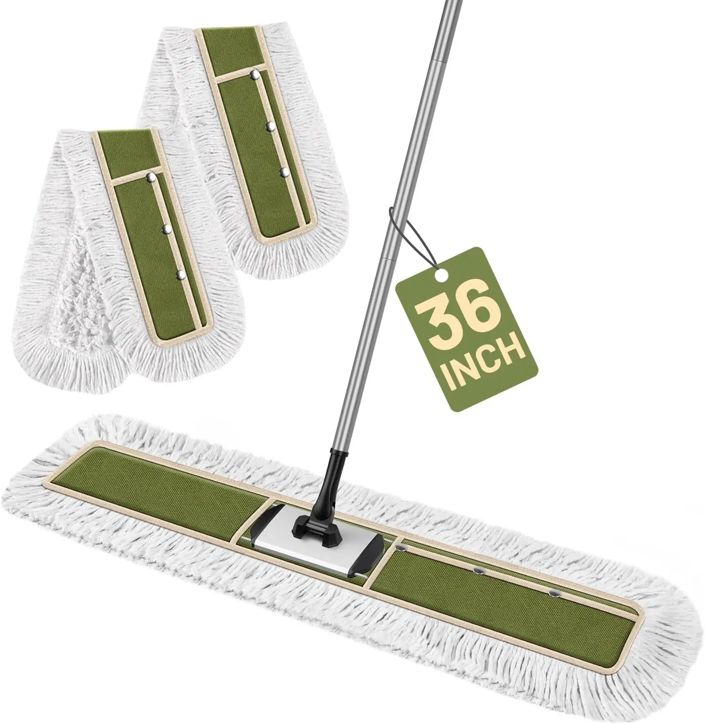 36" Commercial Dust Mop for Janitor: Dust Broom for Hardwood Floor Cleaning