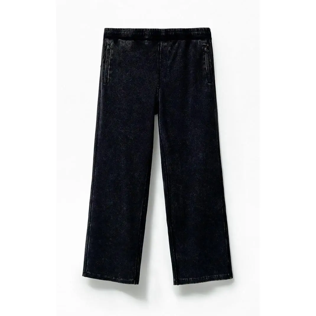 A.R.C. Men's Black Ribbed Baggy Sweatpants