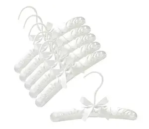 10" Baby Satin Padded Hangers (White)