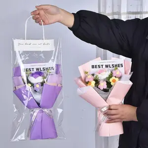 Artificial Flower Bouquet, Handmade Crochet Bouquet with Gift Bag, Ideal for Birthday, Party, Wedding, Anniversary, Festival Gift, Decor, Paper, Decorative, Flowers Bouquet, Decoration Bouquet,Gifts For Women