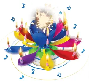 Blossom Magic Musical Flower Candle – 14 Candles
