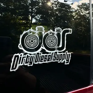 Decal Vinyl Logo Turbo Supply Dirty Diesel for Windshield