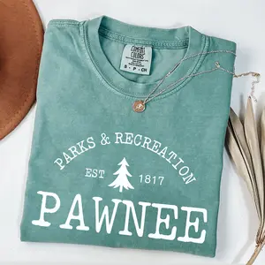 Comfort Colors Pawnee Vintage Shirt, Parks and Rec Shirt, Pawnee Indiana, City of Pawnee, Sebastian Rec Shirt