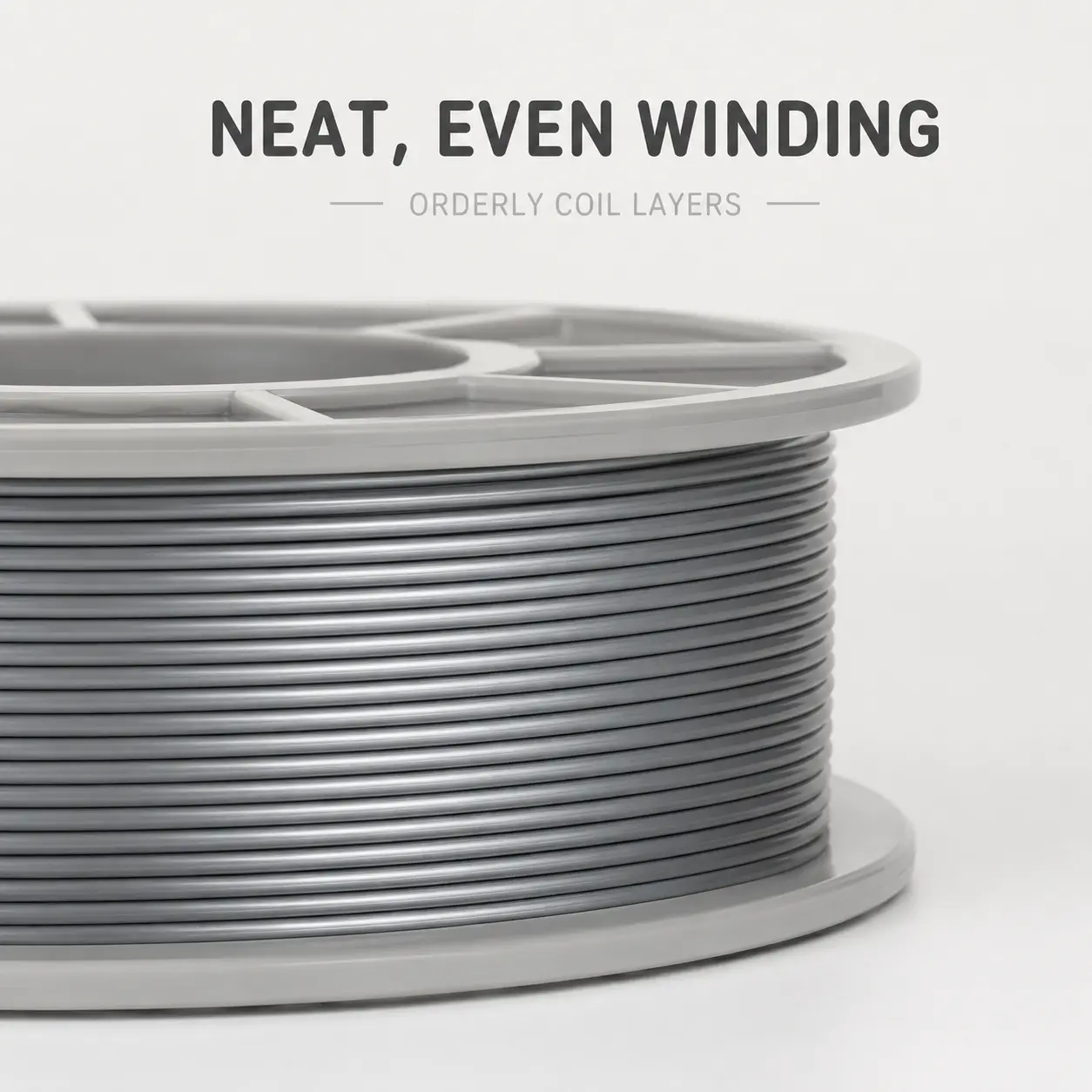 Metallic Shiny Silver PETG 3D Printer Filament, 1.75mm 300g Mini Spool - Tangle-Free, Strong Flow for FDM Printers & 3D Printing DIY Users