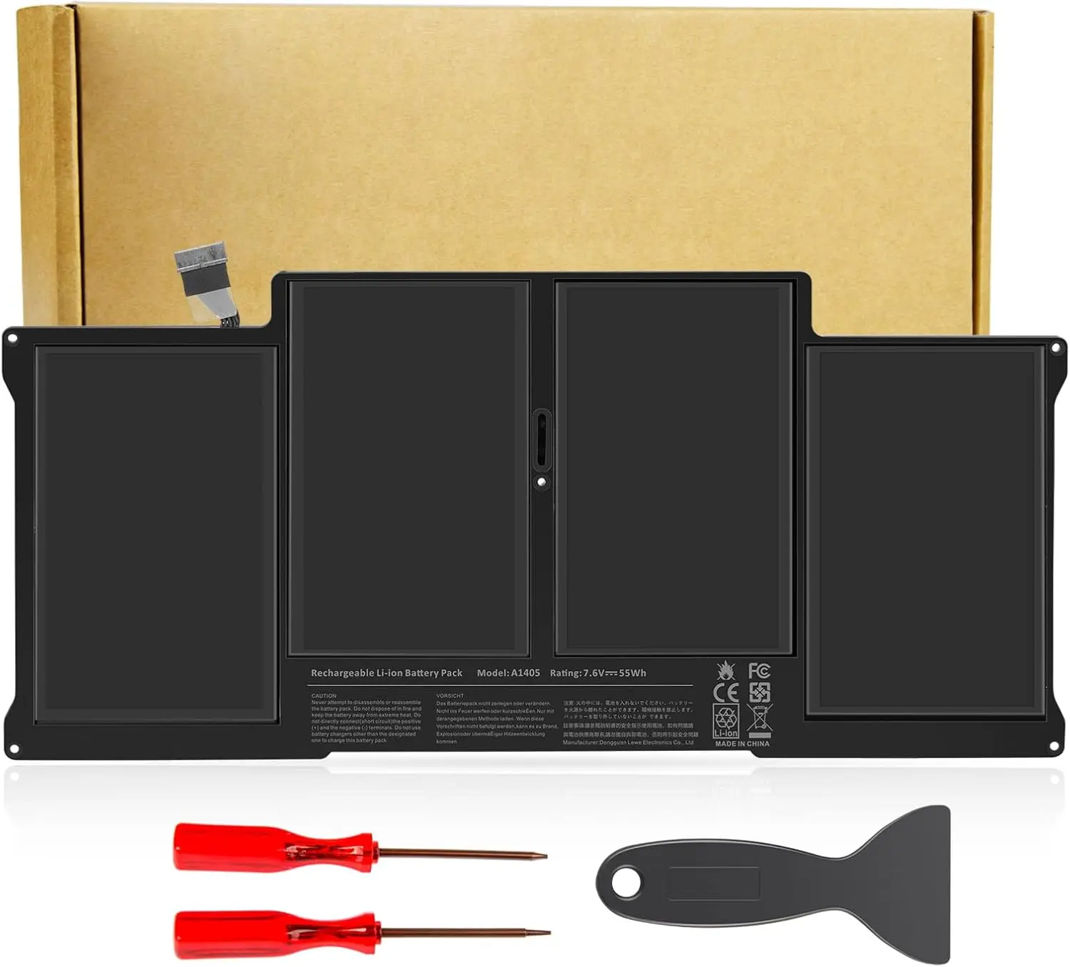 7200mAh Upgraded 3.0 Laptop Battery Replacement for MacBook Air 13 Inch A1466, A1369, A1405, Compatible with A1496, A1377, 7333mah Option, Includes Cells, Easy to Install