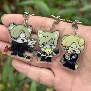 Resident Evil 9 Requiem Keychain - Leon Kennedy Grace RE4 Ashley Fan Art Acrylic Charms - Cute Acrylic Cartoon Keychain, Funny Meme Character Charm for Keys, Bags, Backpack, Durable Gift for Fans & Collectors