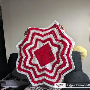 crochet star throw or blanket