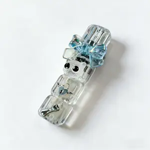 Cute Diamond Kitten Windproof Lighter - Rotary Stress Relief Fidget Toy, Refillable Butane Jet Flame with Red & Blue Flash, Novelty Metal Lighter for Women Men, Unique Gift (Gas Not Included)