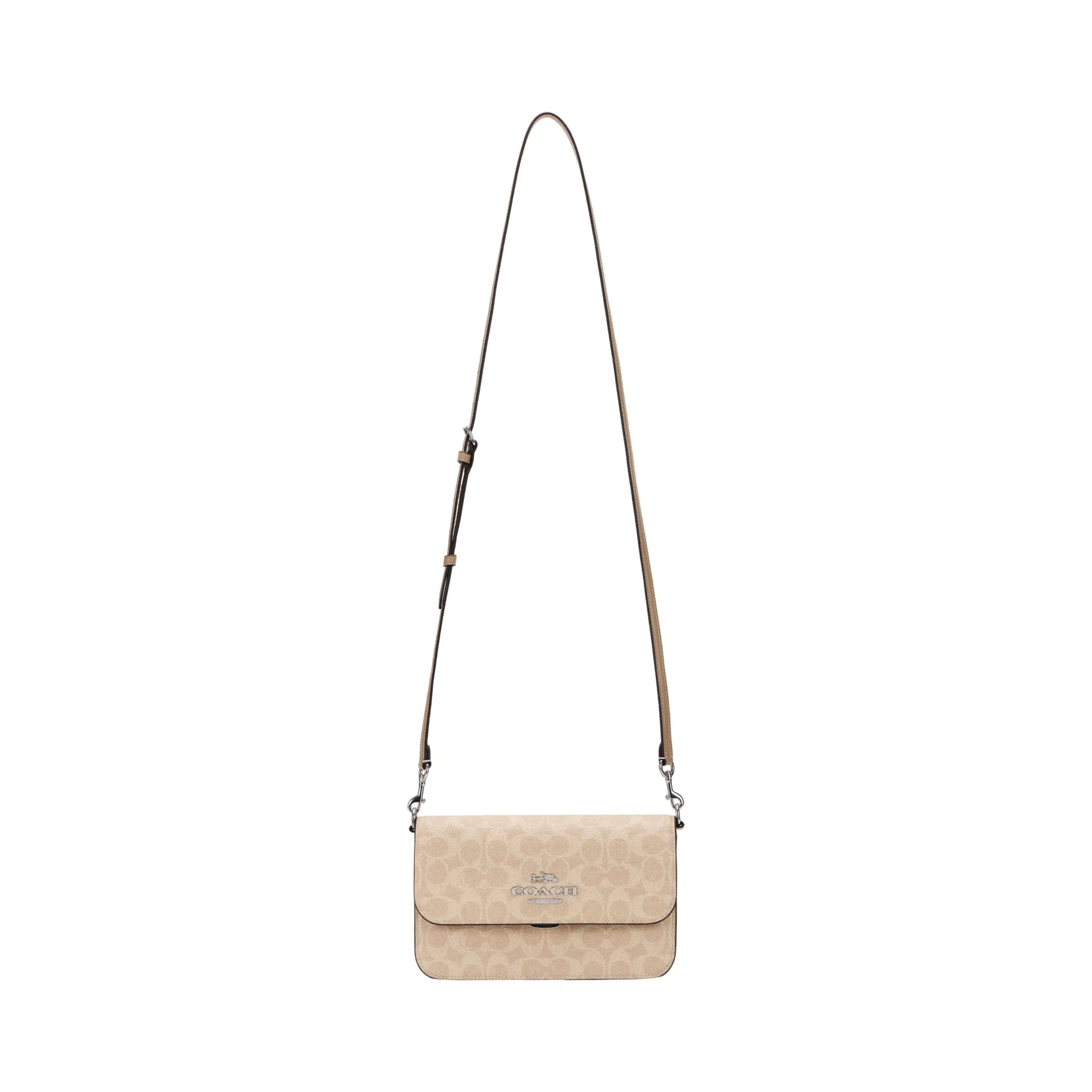 COACH Brynn 23 Adjustable Strap Logo Crossbody Shoulder Bag in Light Beige for Women
