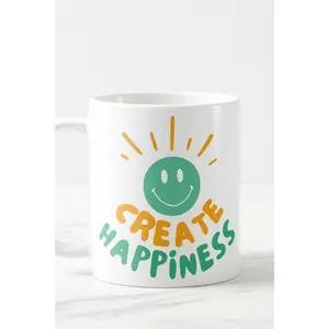 Create happiness and shine smile mug | coffee lovers B91