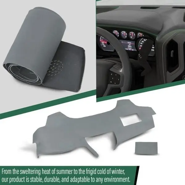 Fit For 2007-2011 Toyota Camry Soft TPE Dashboard Dash Cover Cap Overlay Gray