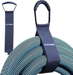 2 PCS Heavy Duty Cord Storage Wrap Holder Extension Hook and Loop Cord Hose Organizer Strap with Carrying Handle for Cords Garden Hose Swimming or Garage Tool (Blue)