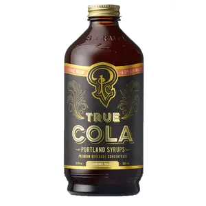 True Cola syrup by Portland Syrups - made with whole ingredients and organic cane sugar.  Add a splash to sparkling water to make a wholesome and delicious cola, or add to tea, coffee, ice cream and anything that needs natural flavor.