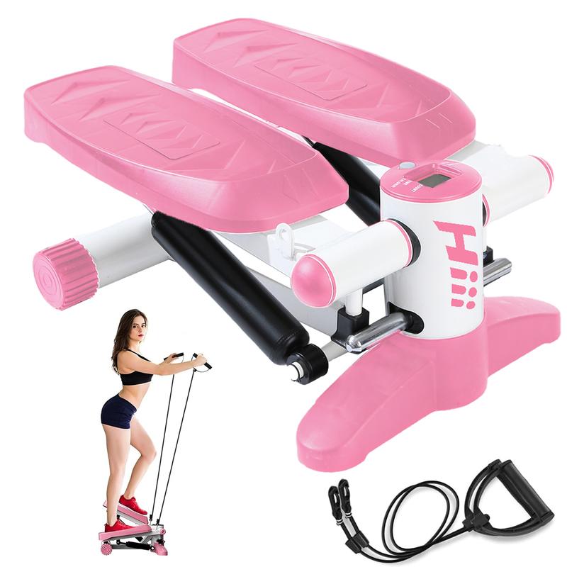 Steppers for Exercise, Stair Stepper with Resistance Bands, Mini Stepper with 330LBS Loading Capacity, Hydraulic Fitness Stepper with LCD Monitor Steppers for Exercise, Stair Stepper with Resistance Bands, Mini Stepper with 330LBS Loading Capacity, Hydraulic Fitness Stepper with LCD Monitor