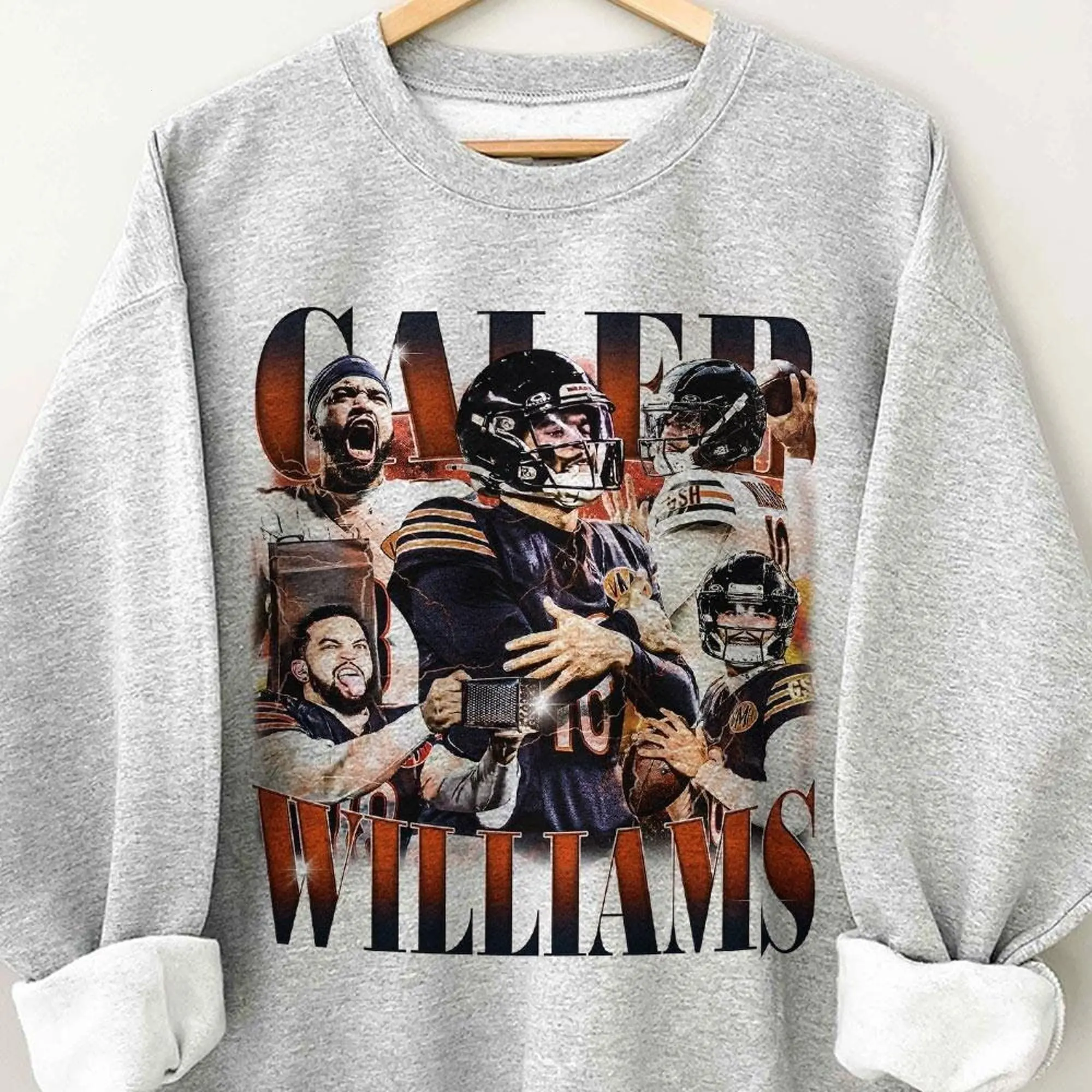 Vintage 90s Football Caleb Williams Sweatshirt, Funny Retro Football Gift Unisex