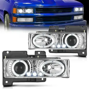 Nilight Headlight Assembly Compatible with 1988 1989 1990 1991 1992 1993 1994 1995 1996 1997 1998 C/K GMC Sierra Blazer Yukon 1994 1995 1996 1997 1998 1999 Tahoe Pickup Projector