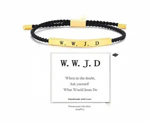 ORELLE 14k gold Plated Adjustable MatchingInspire Bracelet GOD IS IN CONTROL/W.W.J.D - Elegant Design with Unique Patterns and Letters casual daily wear accessory jewelry  under  50 reputation  bracelet