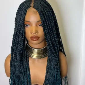 Jessbeline loose black and purple braided wig closure lace black and purple