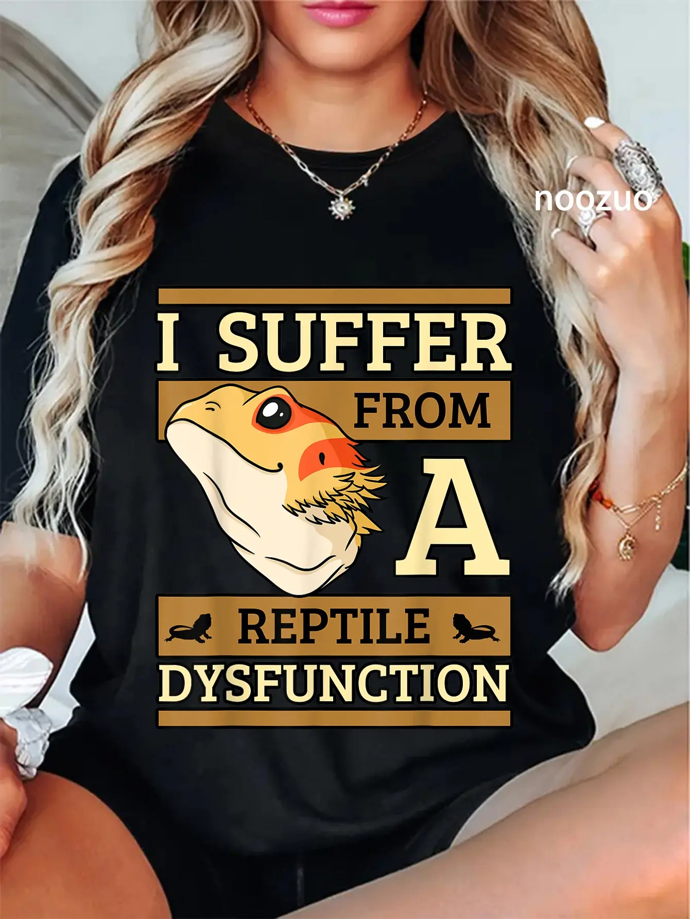 100% Cotton I Suffer From A Reptile Dysfunction Bearded Dragon Lizard T-Shirt