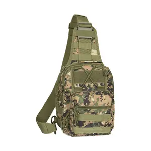 Jungle Digital Riding Bag Camouflage Sports Small Chest Pack, Shoulder Slant Cross Outdoor Tactical Fishing Bag Waist Bag
