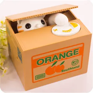 Kids Electronic Cat Piggy Bank ATM Money Counter Stealing Cute Monkey Voice Prompt Safe Lock Creative Birthday Toy Gift for Boys Girls tiktokshopspringglowup
