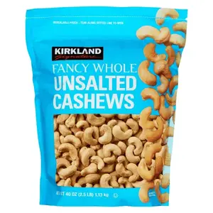 Kirkland Signature Fancy Whole Cashews, Unsalted, 2.5 lbs Kirkland Signature Fancy Whole Cashews, Unsalted, 2.5 lbs