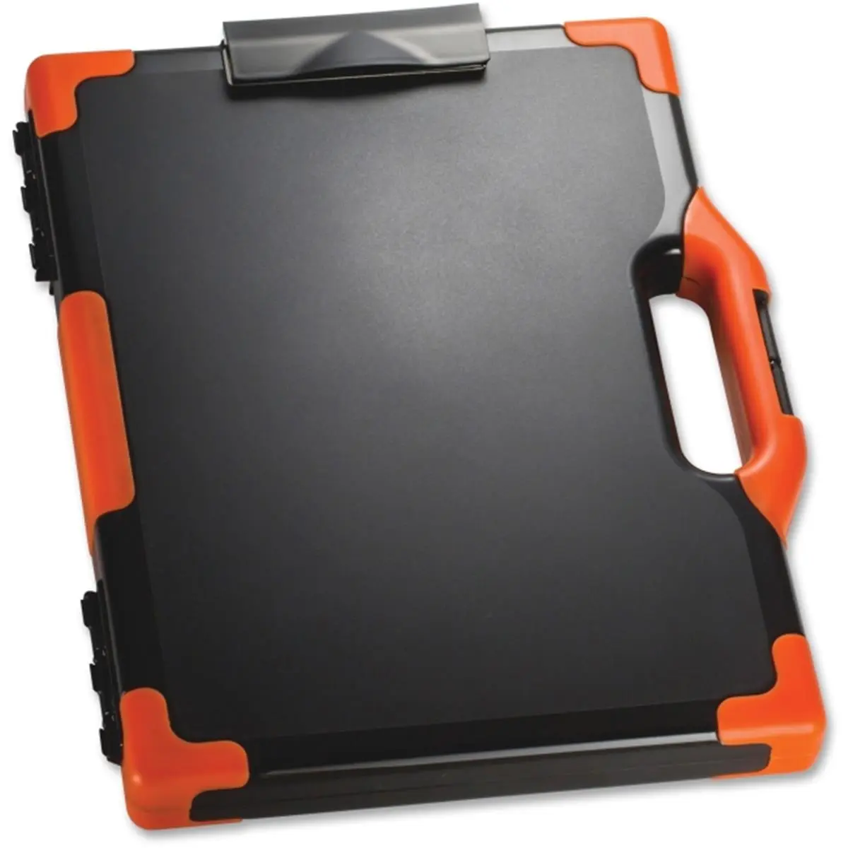 212 MAIN Carry Clipboard Box with Storage - Black & Orange Office Stationery, Legal-Size Document Organizer, Inner Compartment Office Filing Accessory for Consolidated Travel & Convenient On-the-Go Writing